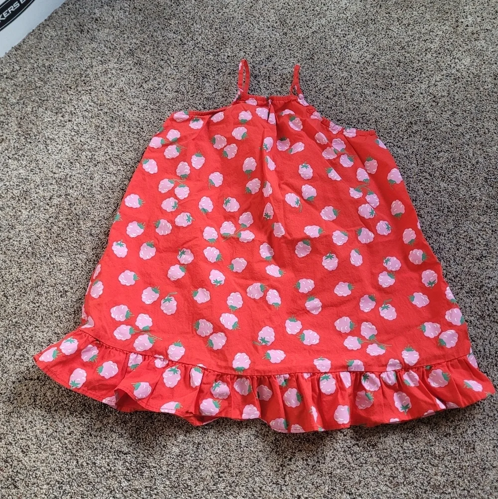 H&M Strawberry Red Sun Dress Size 6-7 - Picture 5 of 5